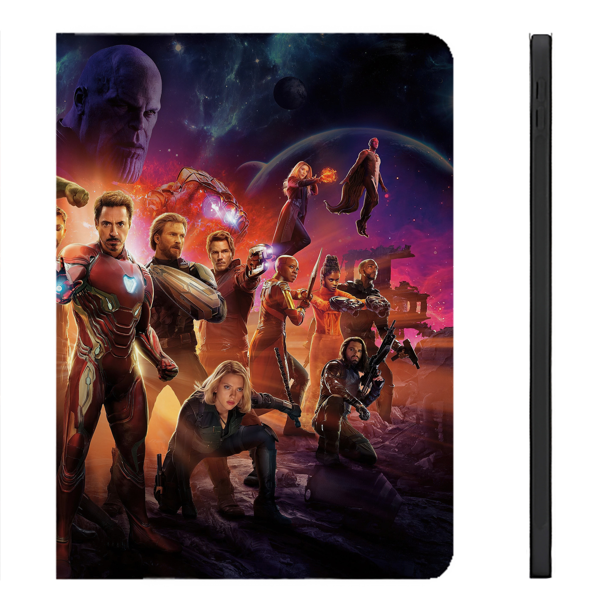 （画像用） アベンジャーズ The Avengers IPadケース ペンホルダー付き ブックスタイルデザイン